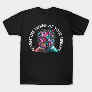 Adventure Begins At Your Library Summer Reading 2024 T-Shirt